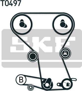 SKF VKMA 95023 - Комплект ангренажен ремък vvparts.bg