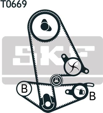 SKF VKMA 93600 - Комплект ангренажен ремък vvparts.bg