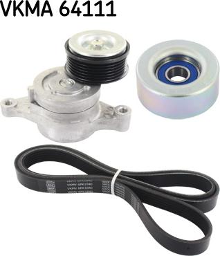 SKF VKMA 64111 - Комплект пистов ремък vvparts.bg