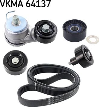 SKF VKMA 64137 - Комплект пистов ремък vvparts.bg