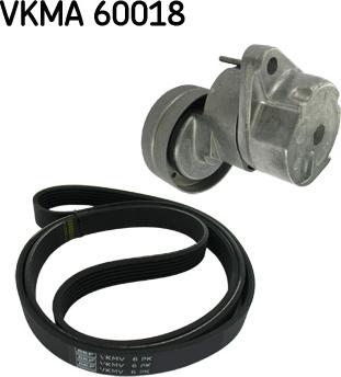 SKF VKMA 60018 - Комплект пистов ремък vvparts.bg
