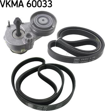 SKF VKMA 60033 - Комплект пистов ремък vvparts.bg