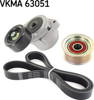 SKF VKMA 63051 - Комплект пистов ремък vvparts.bg