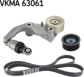 SKF VKMA 63061 - Комплект пистов ремък vvparts.bg