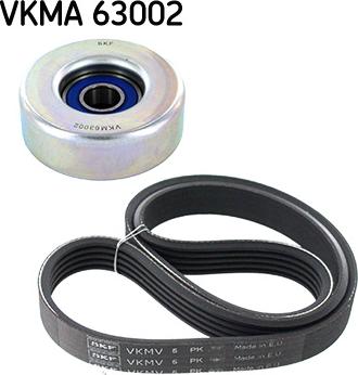 SKF VKMA 63002 - Комплект пистов ремък vvparts.bg