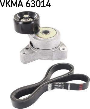 SKF VKMA 63014 - Комплект пистов ремък vvparts.bg