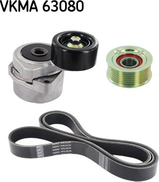 SKF VKMA 63080 - Комплект пистов ремък vvparts.bg