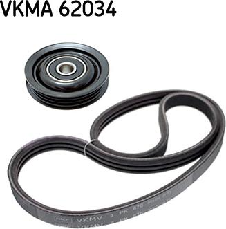 SKF VKMA 62034 - Комплект пистов ремък vvparts.bg