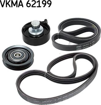 SKF VKMA 62199 - Комплект пистов ремък vvparts.bg