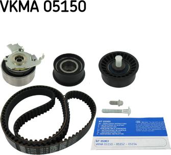 SKF VKMA 05150 - Комплект ангренажен ремък vvparts.bg