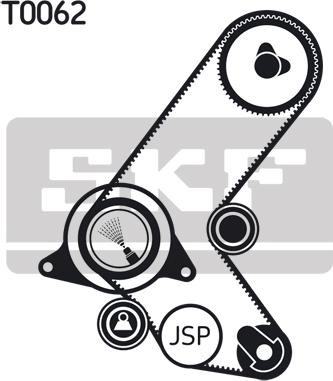 SKF VKMA 05208 - Комплект ангренажен ремък vvparts.bg