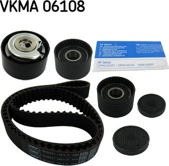 SKF VKMA 06108 - Комплект ангренажен ремък vvparts.bg