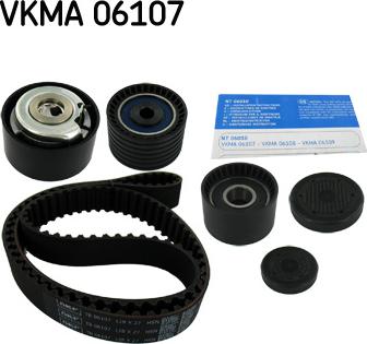 SKF VKMA 06107 - Комплект ангренажен ремък vvparts.bg