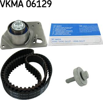SKF VKMA 06129 - Комплект ангренажен ремък vvparts.bg