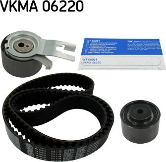 SKF VKMA 06220 - Комплект ангренажен ремък vvparts.bg