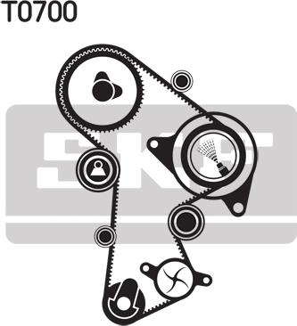 SKF VKMA 01148 - Комплект ангренажен ремък vvparts.bg