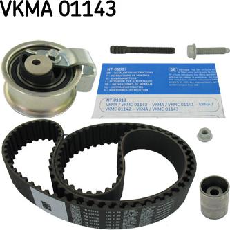 SKF VKMA 01143 - Комплект ангренажен ремък vvparts.bg