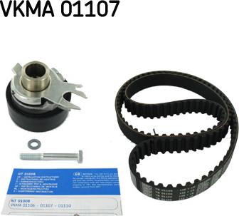 SKF VKMA 01107 - Комплект ангренажен ремък vvparts.bg