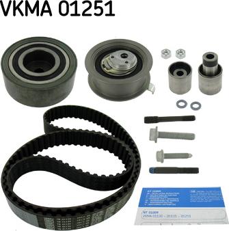 SKF VKMA 01251 - Комплект ангренажен ремък vvparts.bg