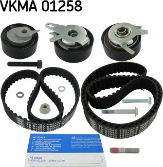 SKF VKMA 01258 - Комплект ангренажен ремък vvparts.bg