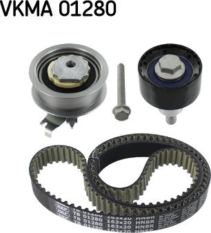 SKF VKMA 01280 - Комплект ангренажен ремък vvparts.bg