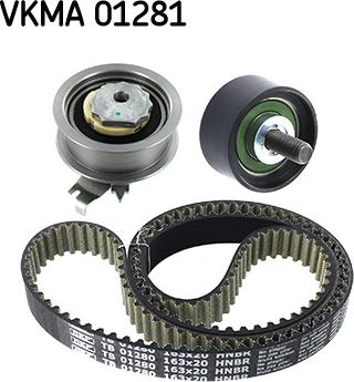 SKF VKMA 01281 - Комплект ангренажен ремък vvparts.bg