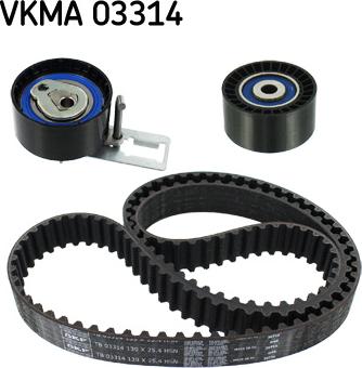 SKF VKMA 03314 - Комплект ангренажен ремък vvparts.bg