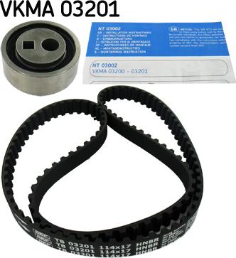 SKF VKMA 03201 - Комплект ангренажен ремък vvparts.bg