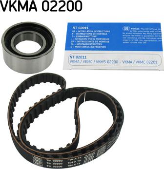 SKF VKMA 02200 - Комплект ангренажен ремък vvparts.bg