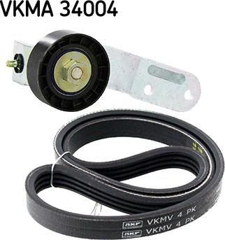 SKF VKMA 34004 - Комплект пистов ремък vvparts.bg