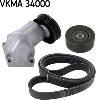 SKF VKMA 34000 - Комплект пистов ремък vvparts.bg