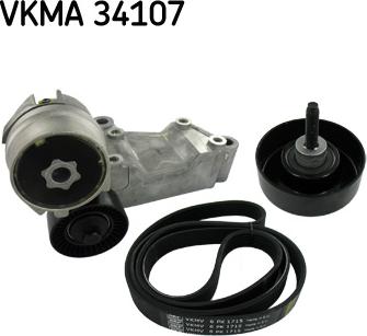 SKF VKMA 34107 - Комплект пистов ремък vvparts.bg