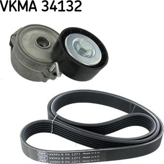 SKF VKMA 34132 - Комплект пистов ремък vvparts.bg