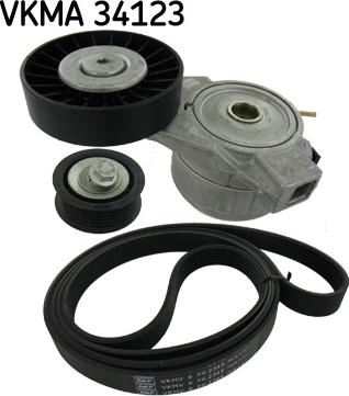 SKF VKMA 34123 - Комплект пистов ремък vvparts.bg