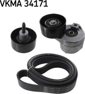 SKF VKMA 34171 - Комплект пистов ремък vvparts.bg