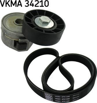 SKF VKMA 34210 - Комплект пистов ремък vvparts.bg