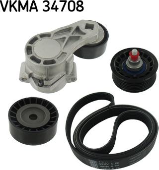 SKF VKMA 34708 - Комплект пистов ремък vvparts.bg