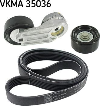 SKF VKMA 35036 - Комплект пистов ремък vvparts.bg