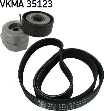 SKF VKMA 35123 - Комплект пистов ремък vvparts.bg