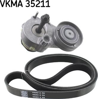 SKF VKMA 35211 - Комплект пистов ремък vvparts.bg