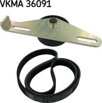 SKF VKMA 36091 - Комплект пистов ремък vvparts.bg