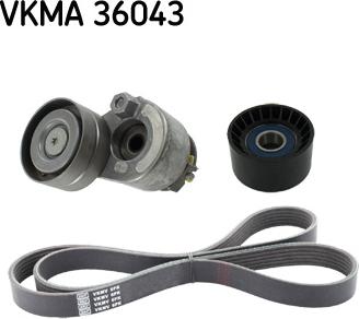 SKF VKMA 36043 - Комплект пистов ремък vvparts.bg
