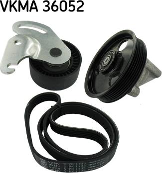 SKF VKMA 36052 - Комплект пистов ремък vvparts.bg