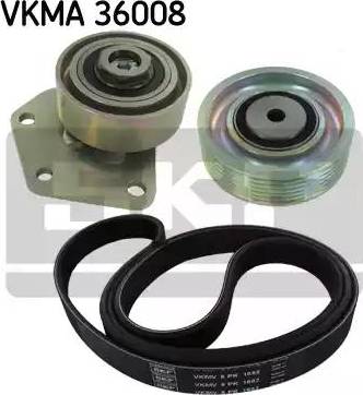 SKF VKMA 36008 - Комплект пистов ремък vvparts.bg