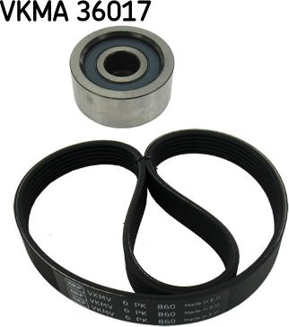 SKF VKMA 36017 - Комплект пистов ремък vvparts.bg