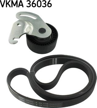 SKF VKMA 36036 - Комплект пистов ремък vvparts.bg