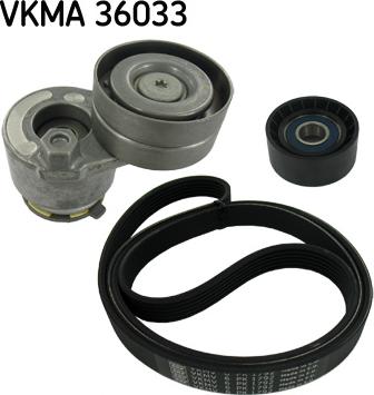 SKF VKMA 36033 - Комплект пистов ремък vvparts.bg