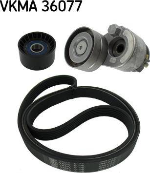 SKF VKMA 36077 - Комплект пистов ремък vvparts.bg