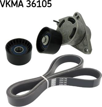 SKF VKMA 36105 - Комплект пистов ремък vvparts.bg