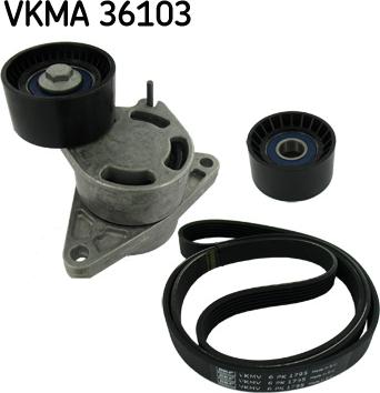 SKF VKMA 36103 - Комплект пистов ремък vvparts.bg